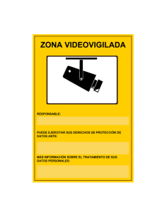 CARTEL ZONA VIDEOVIGILADA HOMOLOGADO 21X29CM  EDM